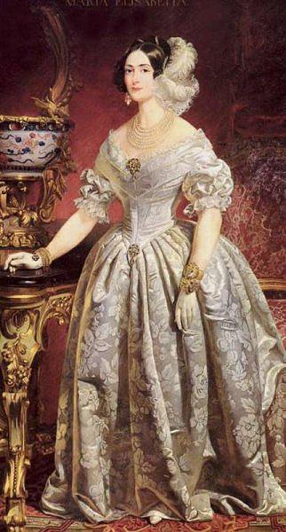 unknow artist Portrait of Maria Elisabetta of Savoy (1800-1856), archduchess of Austria